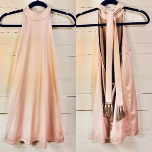 Blush Halter Cocktail Dress 🍸🎀
